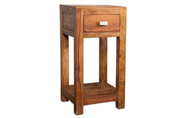 Massief houten bijzettafel MAKASSAR 70cm Sheesham, Huis en Inrichting, Tafels | Sidetables, Ophalen of Verzenden, Nieuw
