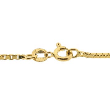 Gouden Venetiaanse schakelketting, Sieraden, Tassen en Uiterlijk, Kettingen, Ophalen of Verzenden, Gebruikt, Goud, Goud