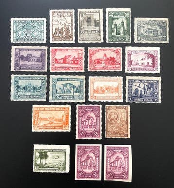 Spanje 1930 - Zonder perforatie + Pro Unión Iberoamericana., Postzegels en Munten, Gestempeld