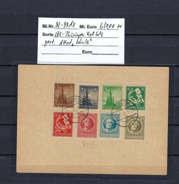 Geallieerde bezetting - Duitsland (Sovjet-zone) 1945 - SBZ, Gestempeld