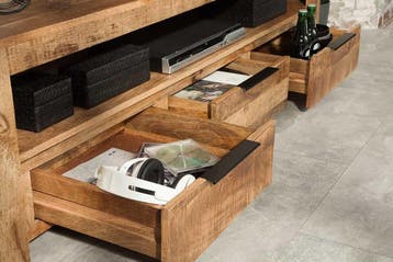 Massief tv-meubel IRON CRAFT 170cm mangohouten lowboard 3, Ophalen of Verzenden, Nieuw