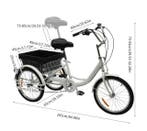 Volwassen Driewieler 20 Inch met 8 Versnellingen en Mand, Verzenden, Nieuw