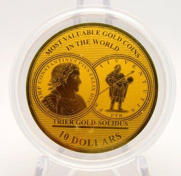 Salomonseilanden. 10 Dollars 2018 Trier Gold Solidus 1/100oz