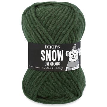 DROPS Snow Uni Colour - 97 donker klimop - Wol Garen, Ophalen of Verzenden, Nieuw