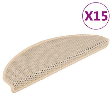 vidaXL Trapmatten zelfklevend 15 st sisal-look 65x21x4 cm, Verzenden, Nieuw