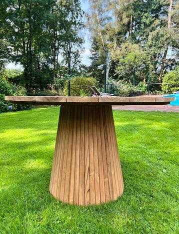 Ronde tuintafel Elst -  150 cm doorsnee, Ophalen of Verzenden, Nieuw, Rond, Teakhout
