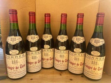 1969 Torres, Sangre de Toro - Penedes - 6 Flessen (0.75, Verzamelen, Nieuw