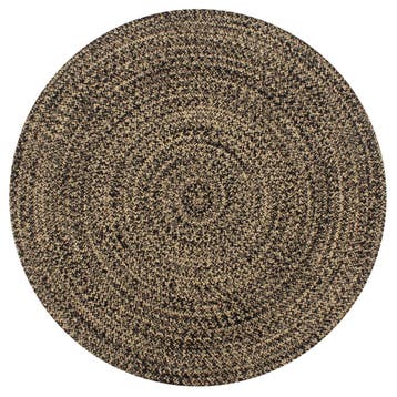 vidaXL Vloerkleed handgemaakt 120 cm jute zwart en naturel, Verzenden, Nieuw, Zwart