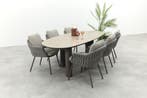 Taste Cannes/Denia 6-persoons organische tuinset 240x105 cm., Verzenden, Nieuw, Overige materialen, Tuinset