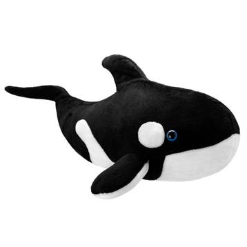 Wild Planet orka knuffel - pluche - 38 cm - zwart wit, Verzenden, Nieuw