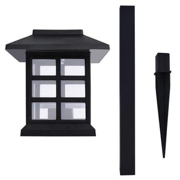 LED Solarlampen Set van 6 Zwart (Verlichting), Verzenden, Nieuw