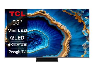 TCL C80 55C809 - 55 inch 4K QLED Mini LED Smart TV, Zo goed als nieuw, 100 Hz, 100 cm of meer, 4k (UHD)