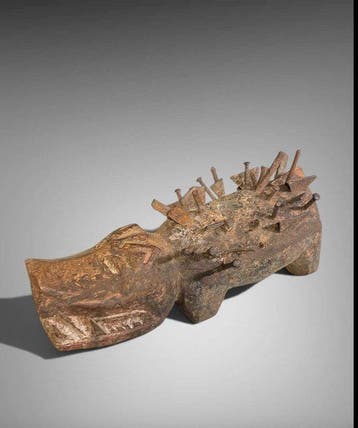 Beeldhouwwerk op hout en nagel - Vili - Bakongo - Fetisj die, Antiek en Kunst