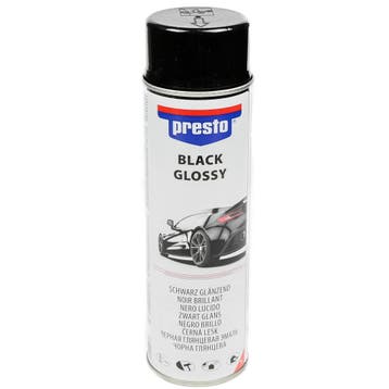 Presto Verf spuitbus - zwart glans - sneldrogend - 500 ml, Ophalen of Verzenden, Nieuw, Overige typen