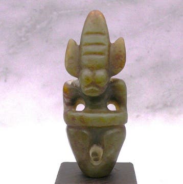 sculptuur, Hongshan Cultuur Alien Taïno achtige Gehoornde