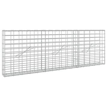 vidaXL Gabion met 5 mm Draad en 5x10 cm Gaas 150x10x50 cm, Verzenden, Nieuw, IJzer