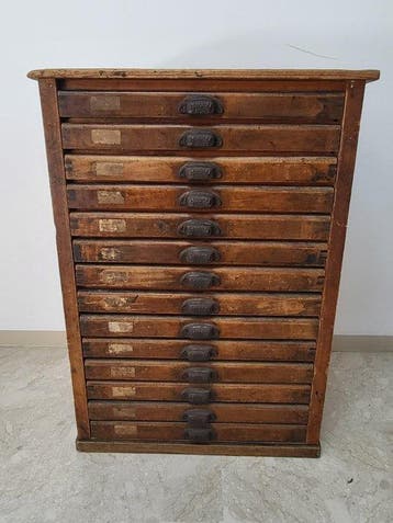 Ladekast - Hout - Kast voor brievenbakjes van printers