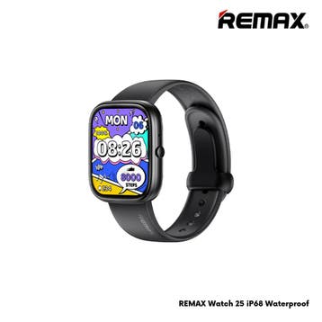Remax WATCH25 - SmartWatch - IP68 - Sport Modi - Zwart, Ophalen of Verzenden, Nieuw, Zwart, Remax