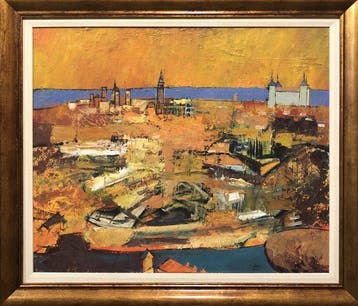 Santiago Díaz Mir (1940) - Panorama de Tolède, Antiek en Kunst