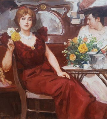 Léon Zeytline (1885-1962) - Élégantes à Paris, Antiek en Kunst