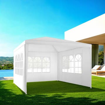 Paviljoen Barinas met 3 zijdelen, waterdicht, 3x3m - wit, Tuin en Terras, Partytenten, Verzenden, Nieuw