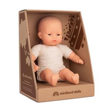 Miniland babypop Aziatisch 32cm pop van €34,99 voor €31,49, Ophalen of Verzenden, Nieuw