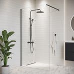 Douchewand Florida 100 x 200 cm Zwart – Inloopdouche 8 mm, Verzenden, Nieuw, Douche