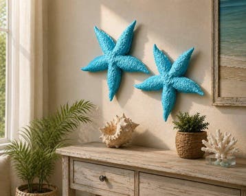 Beeld, 2pcs - XL Starfish 30cm - 4 cm - Hars - 2026