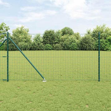 vidaXL Euro-hek met grondpennen 25 x 1,0 m PVC-Coated Staal, Verzenden, Nieuw, IJzer