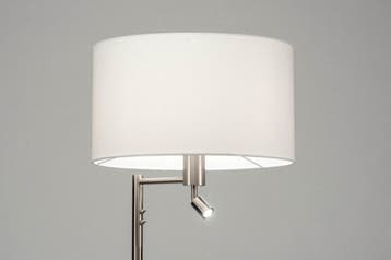 Rietveld Vloerlampen - Wit, Staalgrijs - Staal, Stof, Metaal, Verzenden, Nieuw