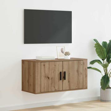 vidaXL Wandgemonteerde TV-kast 80 x 34.5 x 40 cm Bewerkt, Minder dan 50 cm, Verzenden, Nieuw, Minder dan 100 cm