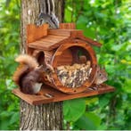 Houten Eekhoorn Voederbak – Hangend Voederhuis Tuin, Verzenden, Nieuw