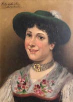 Sophie Sperlich (1863-1906) - A Bavarian girl, Antiek en Kunst