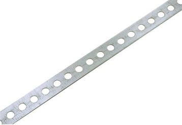 Bandijzer recht, geperforeerd, verzinkt 17 x 0.7 mm (10 m), Verzenden, Nieuw