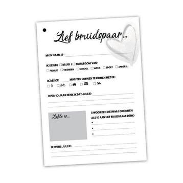 Hippe Kaartjes - Gastenboek invulkaarten 25 pers. - Groen, Verzenden, Nieuw