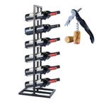 Wijnrek | Flessenrek | Wijnopslag | 12 flessen | 31x21x84cm, Huis en Inrichting, Woonaccessoires | Wijnrekken, Verzenden, Nieuw