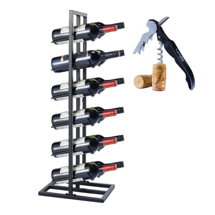 Wijnrek | Flessenrek | Wijnopslag | 12 flessen | 31x21x84cm, Huis en Inrichting, Woonaccessoires | Wijnrekken, Nieuw, Verzenden