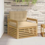 vidaXL Tuinbank Polyester Wit, Verzenden, Nieuw