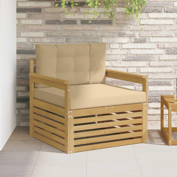 vidaXL Tuinbank Polyester Wit, Tuin en Terras, Tuinsets en Loungesets, Nieuw, Verzenden