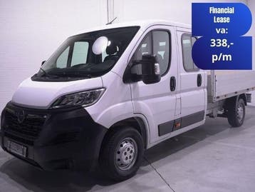 Opel Movano 2.2d 140 pk Pick Up / Open Laadbak Dubbel Cabine, Stof, Gebruikt, Euro 6, Wit