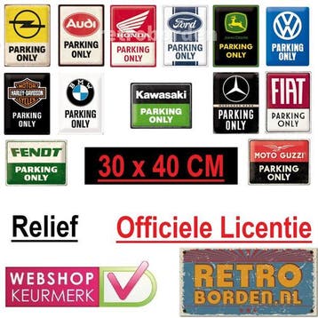 Wand Reclame Bord - Parking Signs - officiele licentie, Ophalen of Verzenden, Nieuw