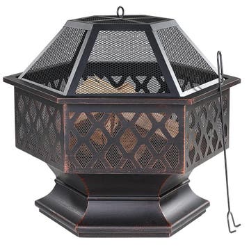 Vuurkorf Zeshoekig incl Deksel (Barbecue-Vuurkorf), Verzenden, Nieuw