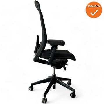 Haworth Comforto 62 - Zwarte stoffering - Zwart voetkruis, Werkplek, Ophalen of Verzenden, Gebruikt, Stoel