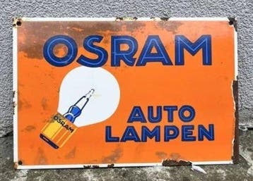 Replica van Osram reclame-emaille - Emaille plaat - Metaal