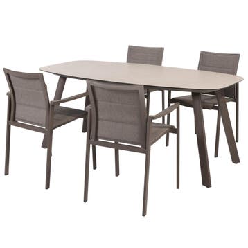 Manolo Cortina dining tuinset 180x95xH75 cm 5 delig, Ophalen of Verzenden, Nieuw