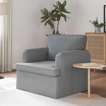 vidaXL Bank Lichtgrijs 84 x 80 x 85 cm Stof, Huis en Inrichting, Verzenden, Nieuw, Stof, Minder dan 150 cm