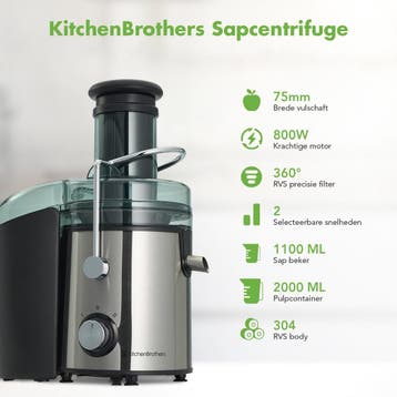 2dekans | KitchenBrothers Sapcentrifuge - Voor Groenten en, Ophalen of Verzenden, Zo goed als nieuw