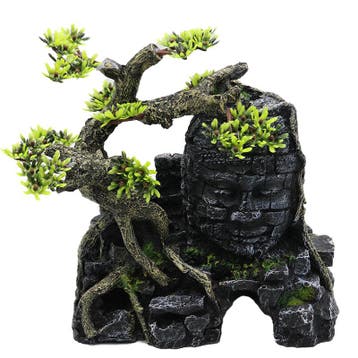 Boeddha kop 21cm / Aquariumdecoratie As-233 (Hardscaping), Dieren en Toebehoren, Verzenden, Nieuw, Gevuld zeewateraquarium