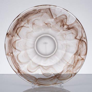 Walther & Söhne - Schaal - Sepia Oralit cloud glass, model