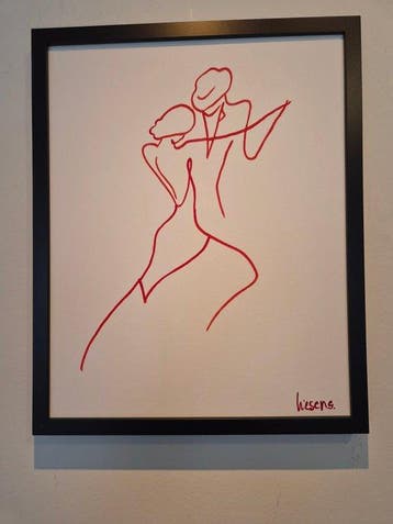 Liesens - Dance me to the end of love (handpainted on